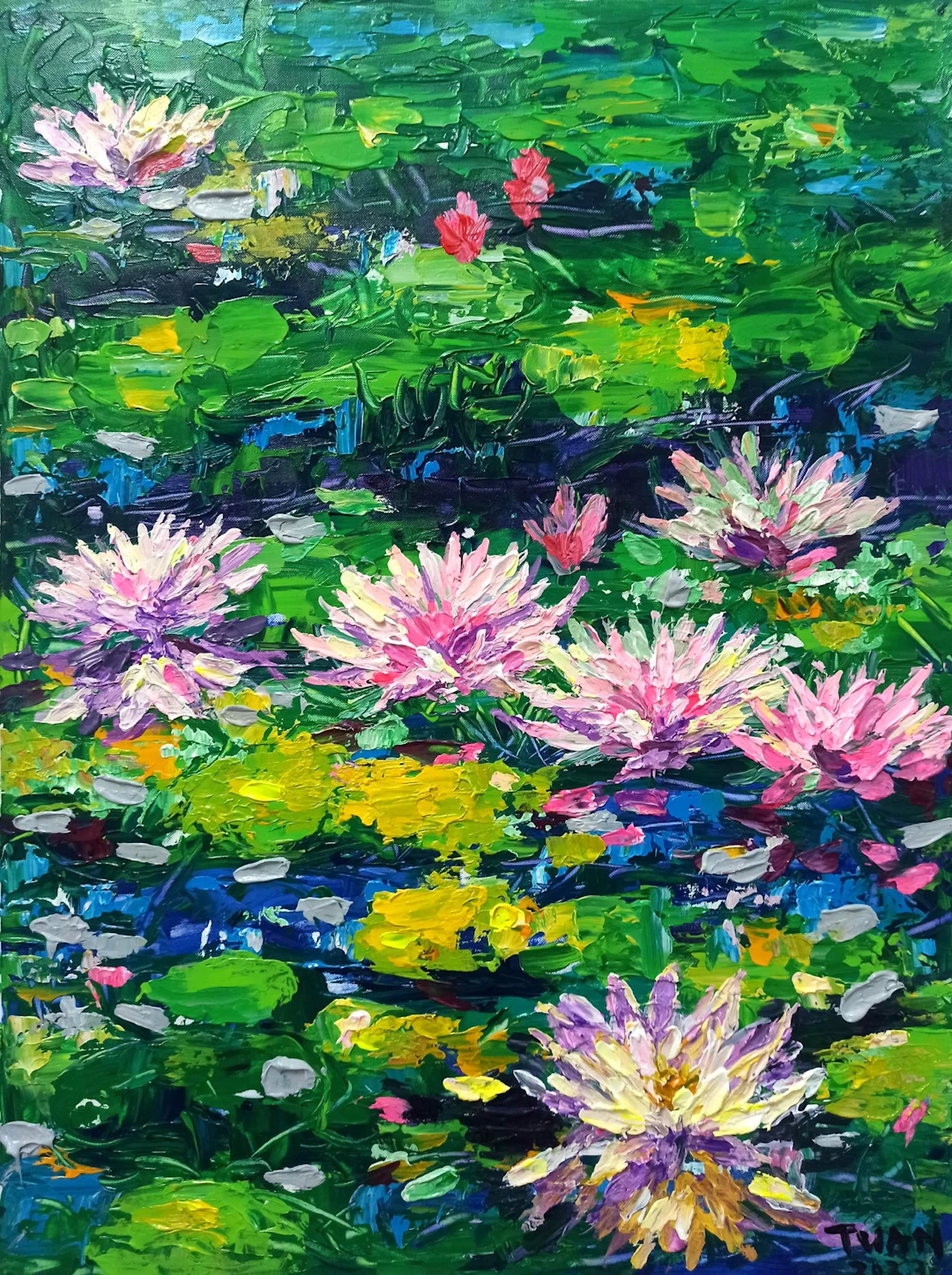 Blooming lilies pond - LE ANH TUAN
