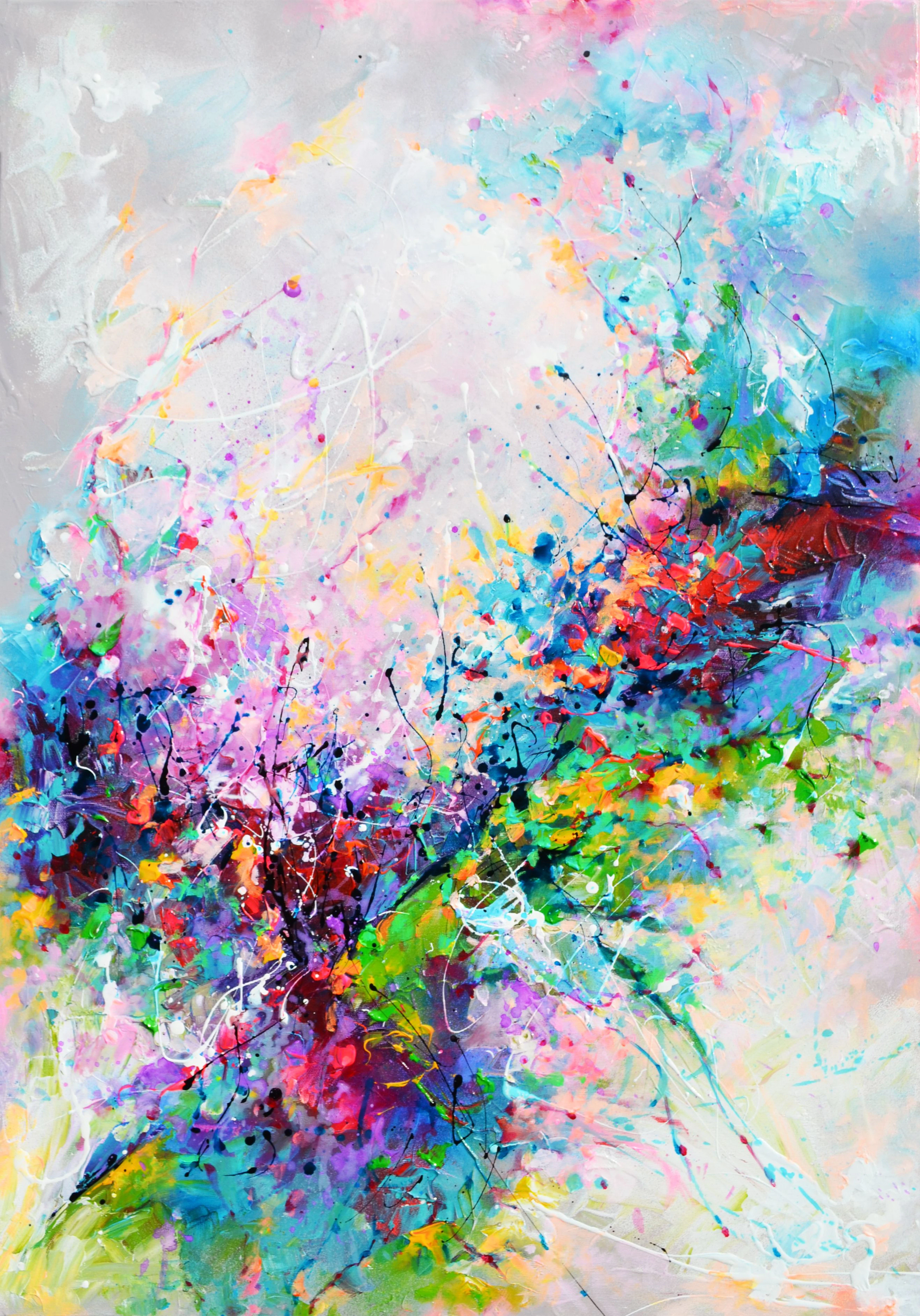 Waterfowl Flight - Colorful Dreamy Abstract - Soos Roxana Gabriela