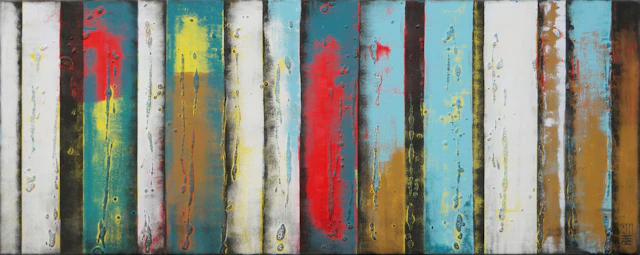 Turquoise panels light - Ronald Hunter