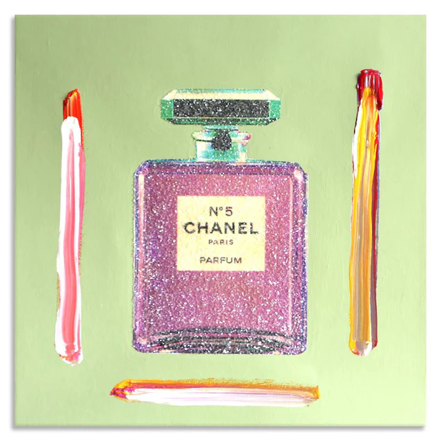 Chanel N5 Spring - Original Painting on Canvas - Gardani Art