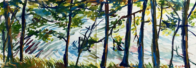 Oxbow Lagoon Diptych - John Kilduff