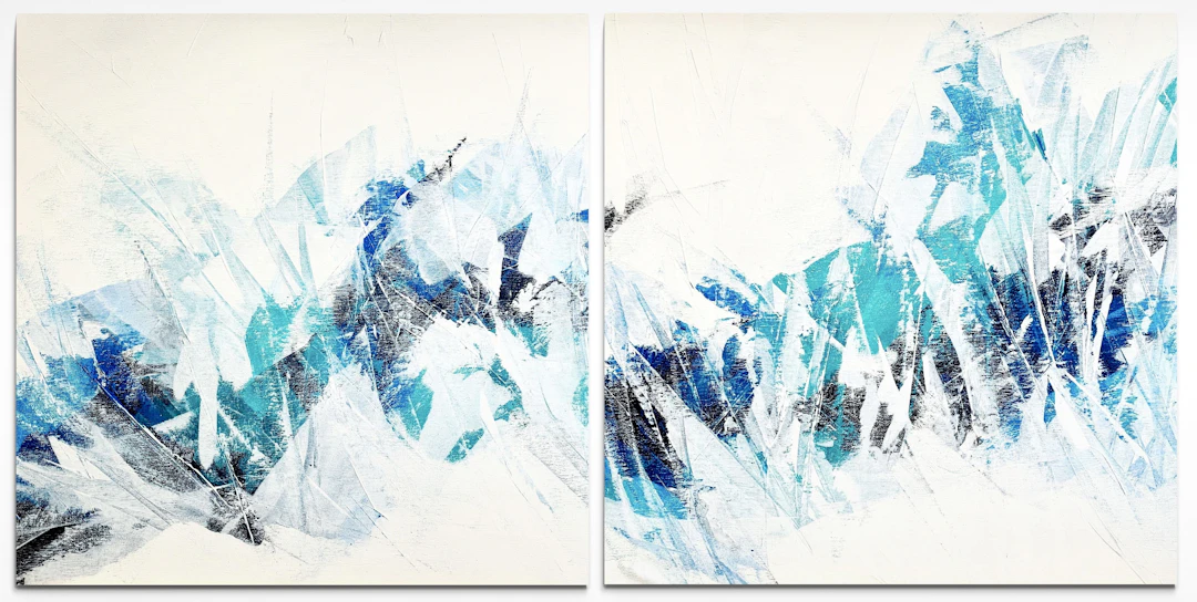 Beyond the sea #2024 blue abstract - Anita Kaufmann