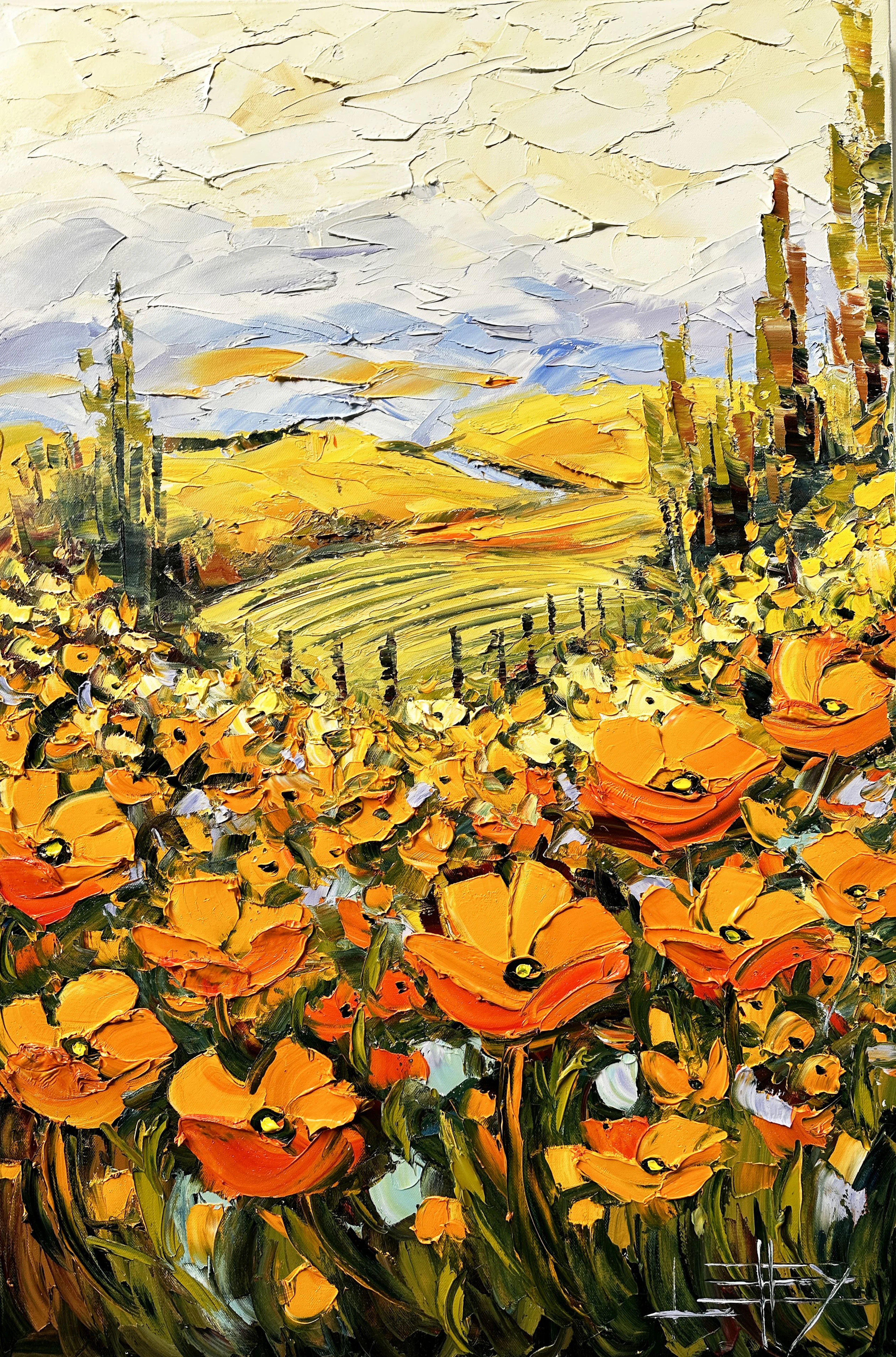 Poppies and Vine - Lisa Elley