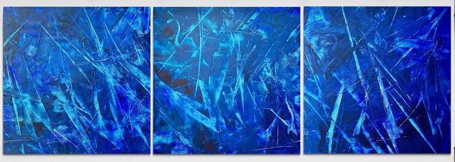 Beyond the blue sea no. 1726 - set of 3 - Anita Kaufmann