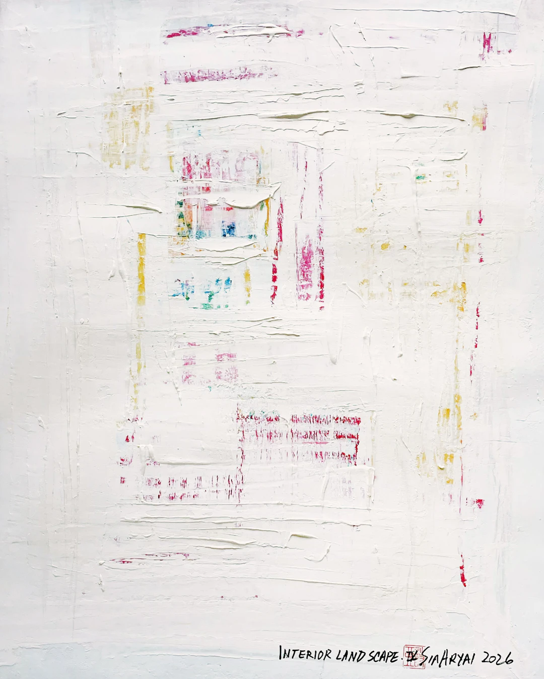 Interior Land Scape. II Modern colorful painting - Sia aryai