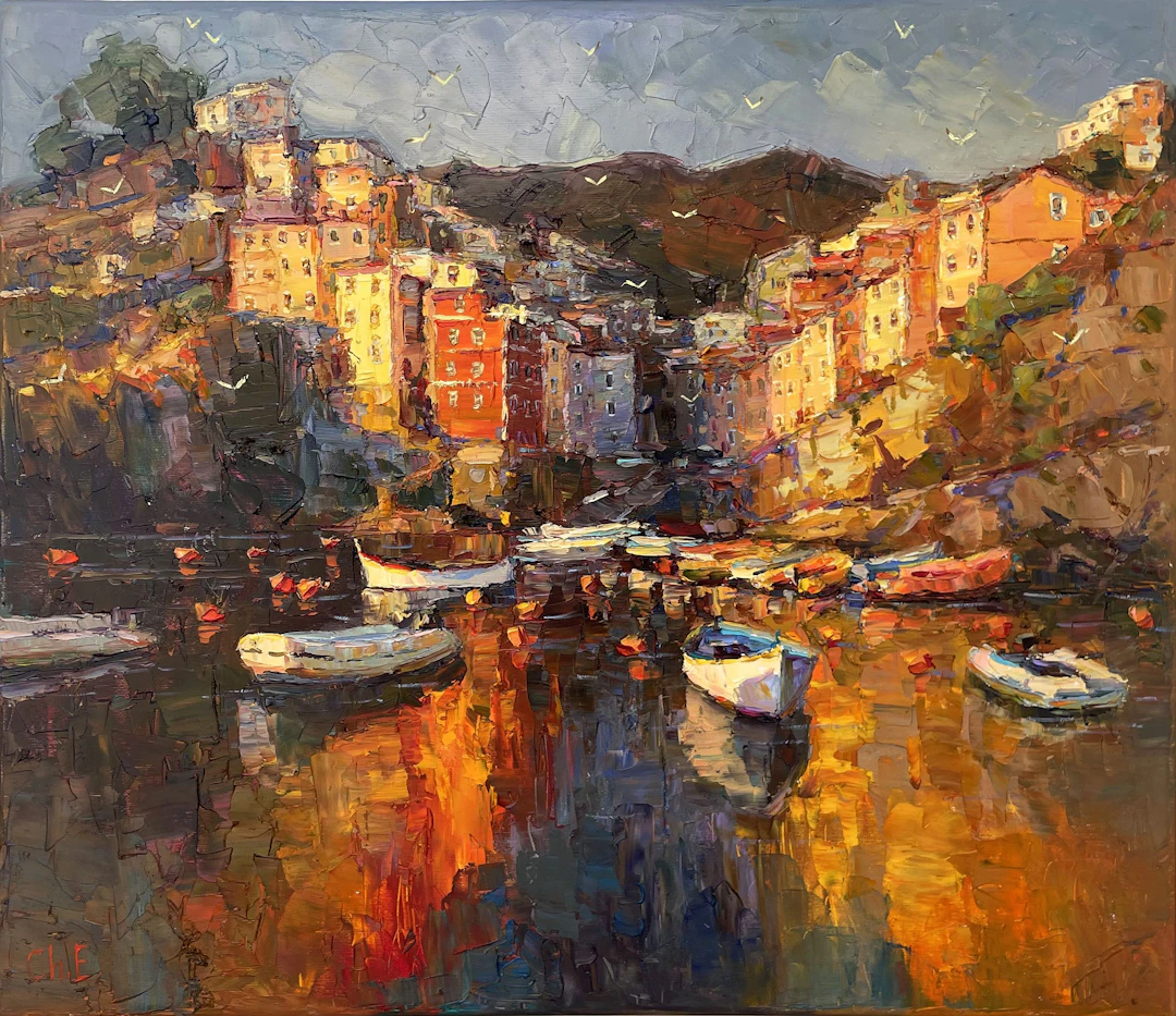 Evening city - Evgeny Chernyakovsky
