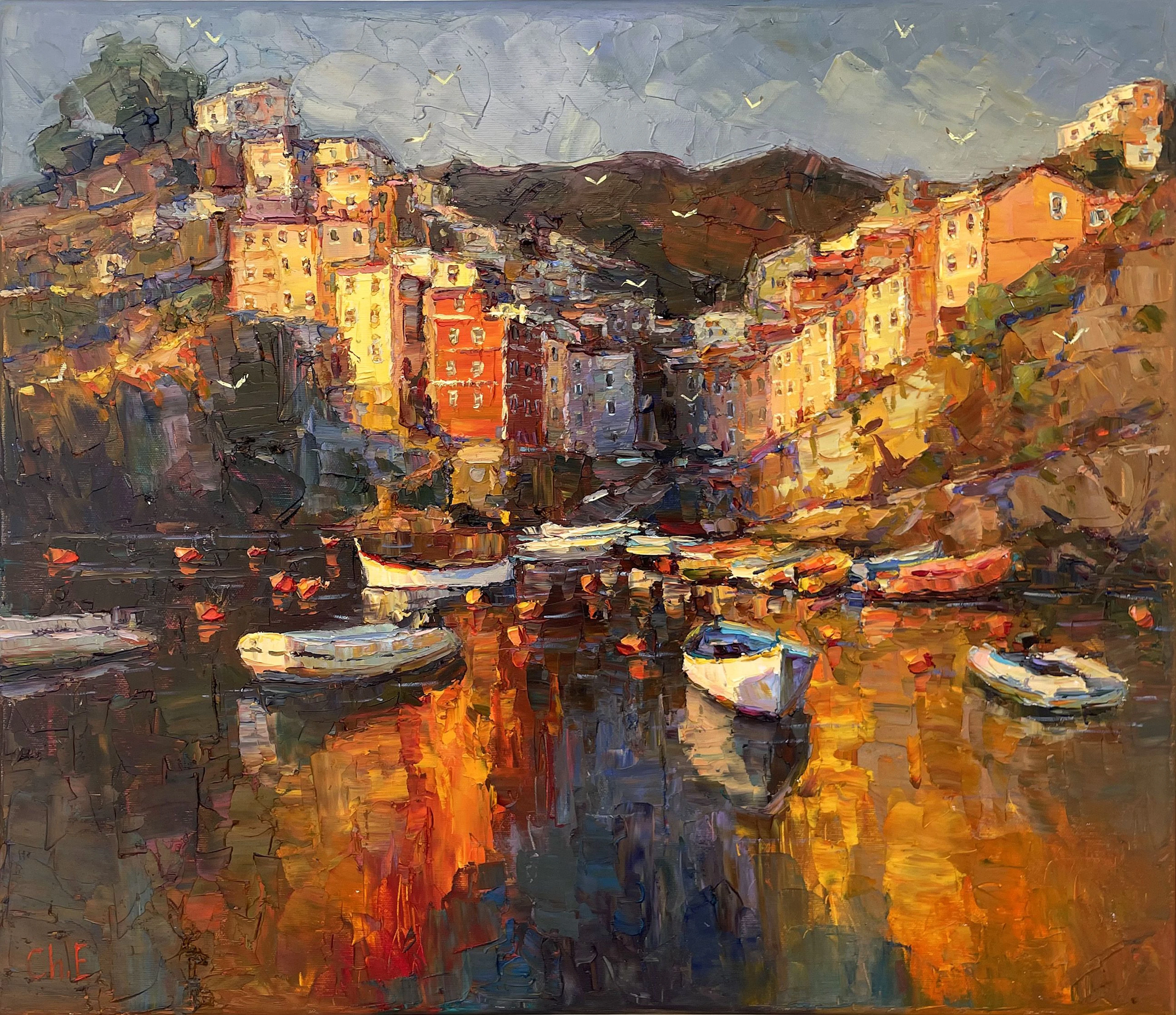 Evening city - Evgeny Chernyakovsky