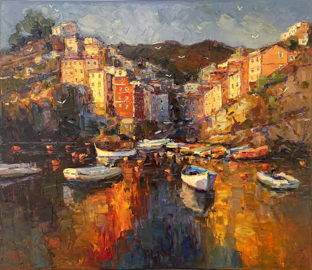 Evening city - Evgeny Chernyakovsky