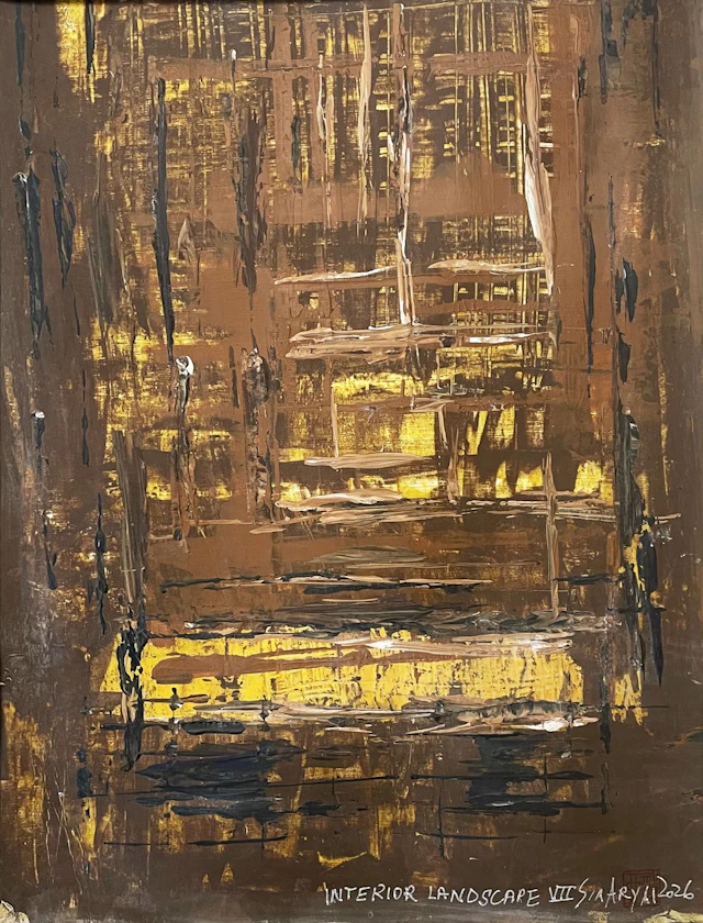 Interior Land Scape. VII Framed abstract painting - Sia aryai