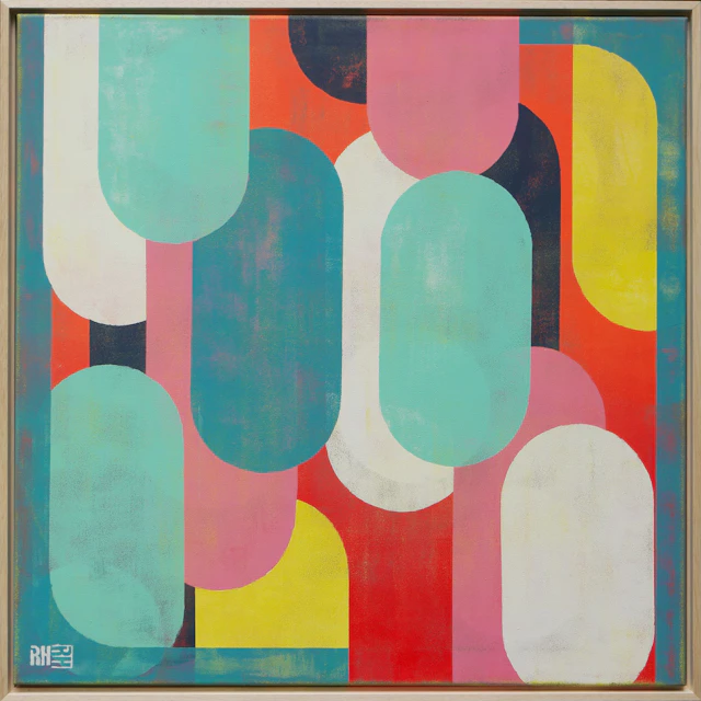 Traffic full color pink and blue - Ronald Hunter