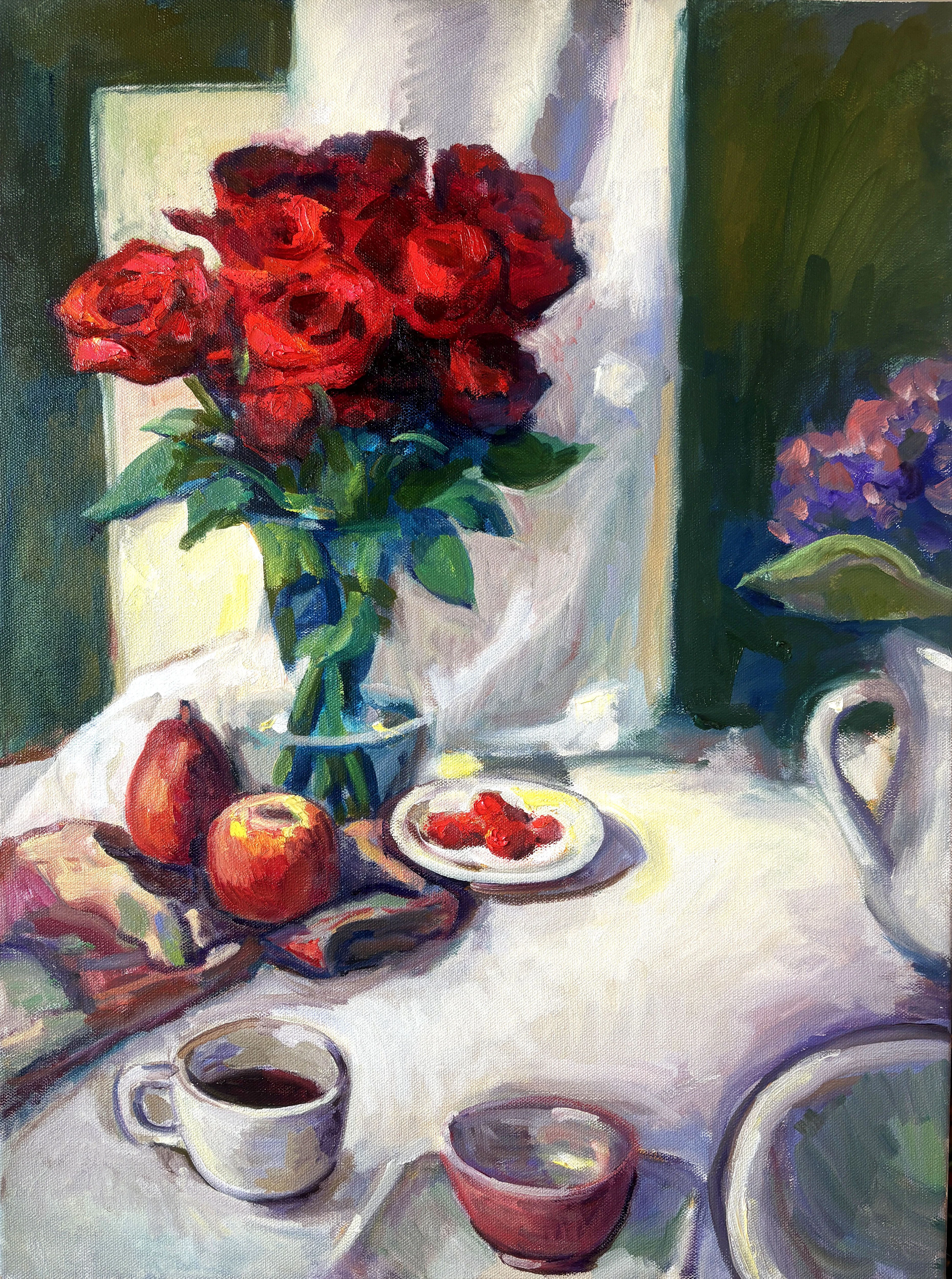 Red Roses and Coffee - Carol Steinberg