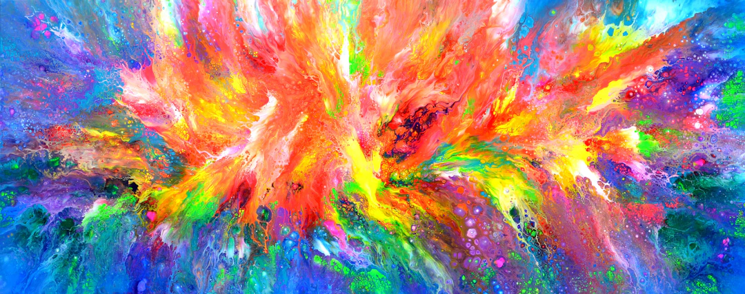 Flowing Energy 73 - Large Colorful Abstract - SOOS TIBERIU
