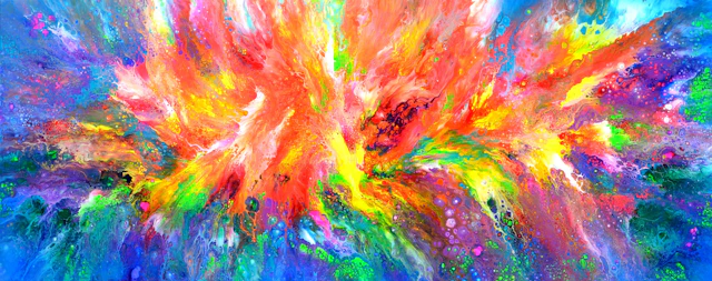 Flowing Energy 73 - Large Colorful Abstract - SOOS TIBERIU