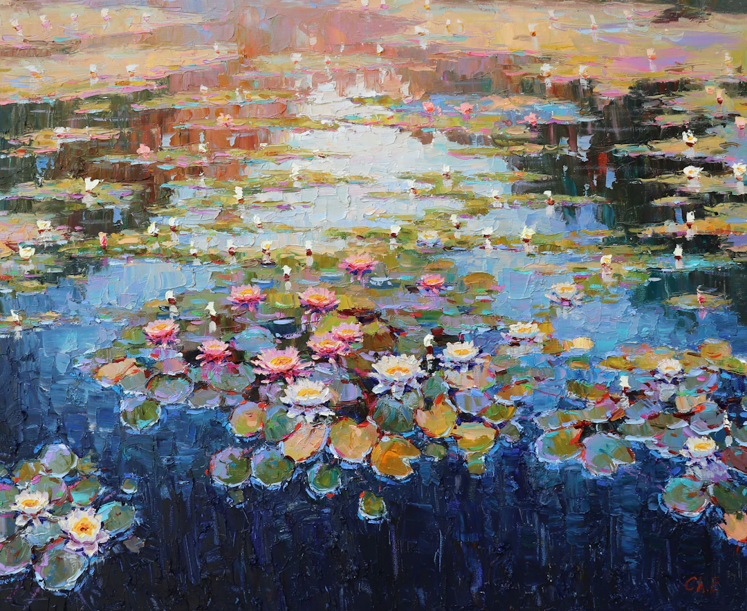 "" Water lilies"" - Evgeny Chernyakovsky