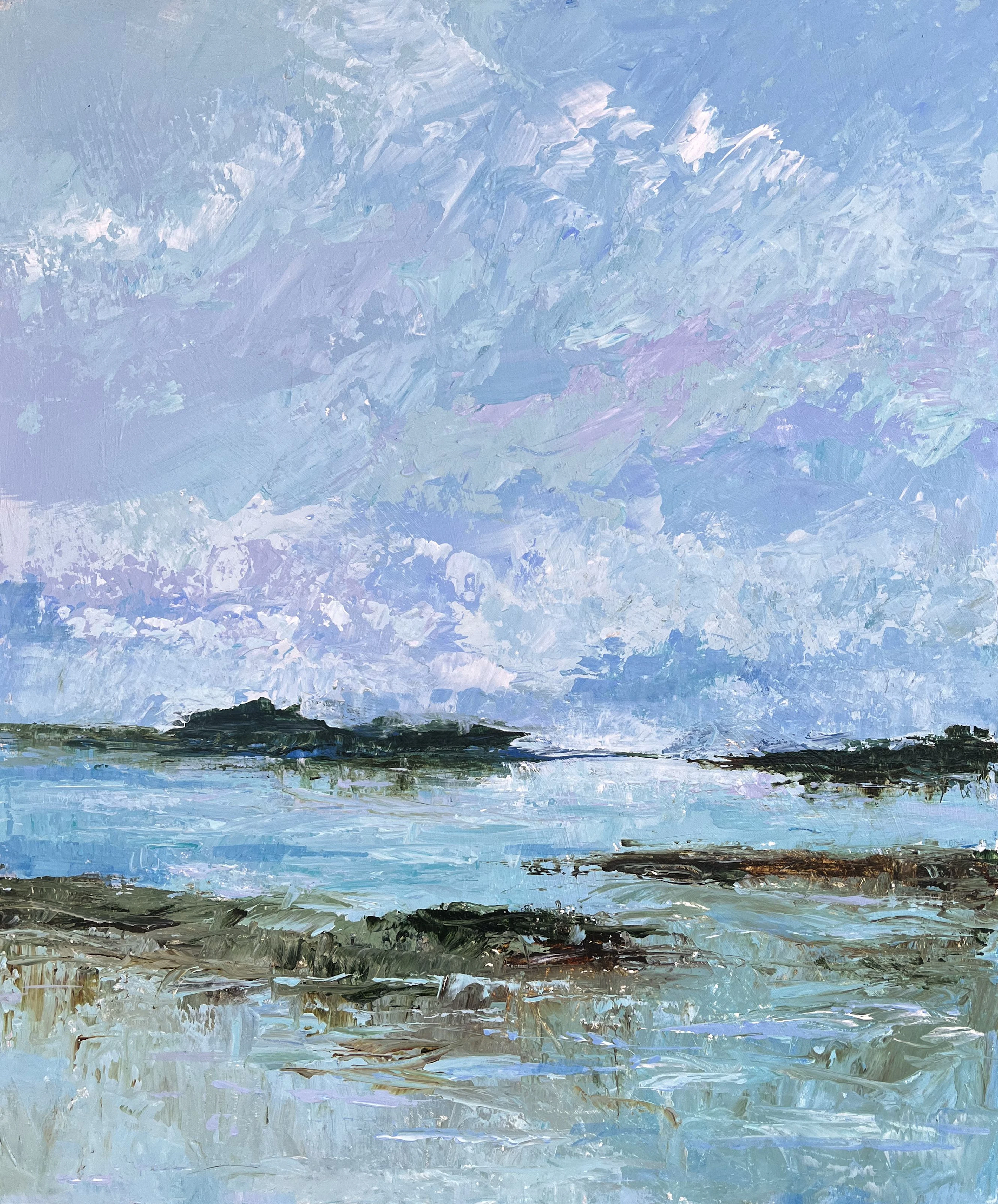 Quiet Inlet - Coastal Painting on Canvas - Filomena Booth
