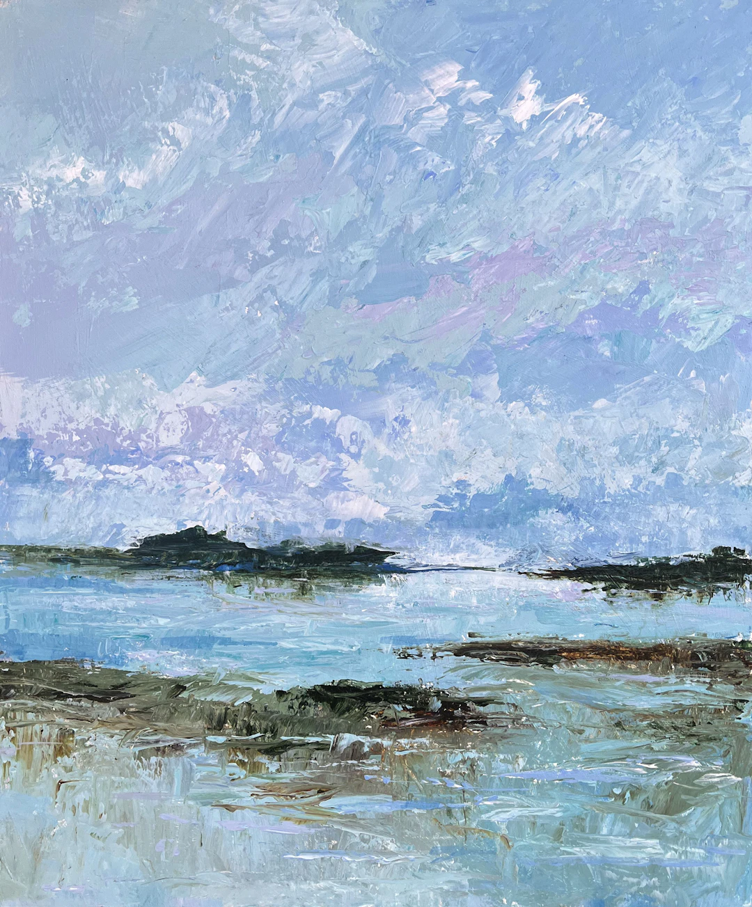 Quiet Inlet - Coastal Painting on Canvas - Filomena Booth