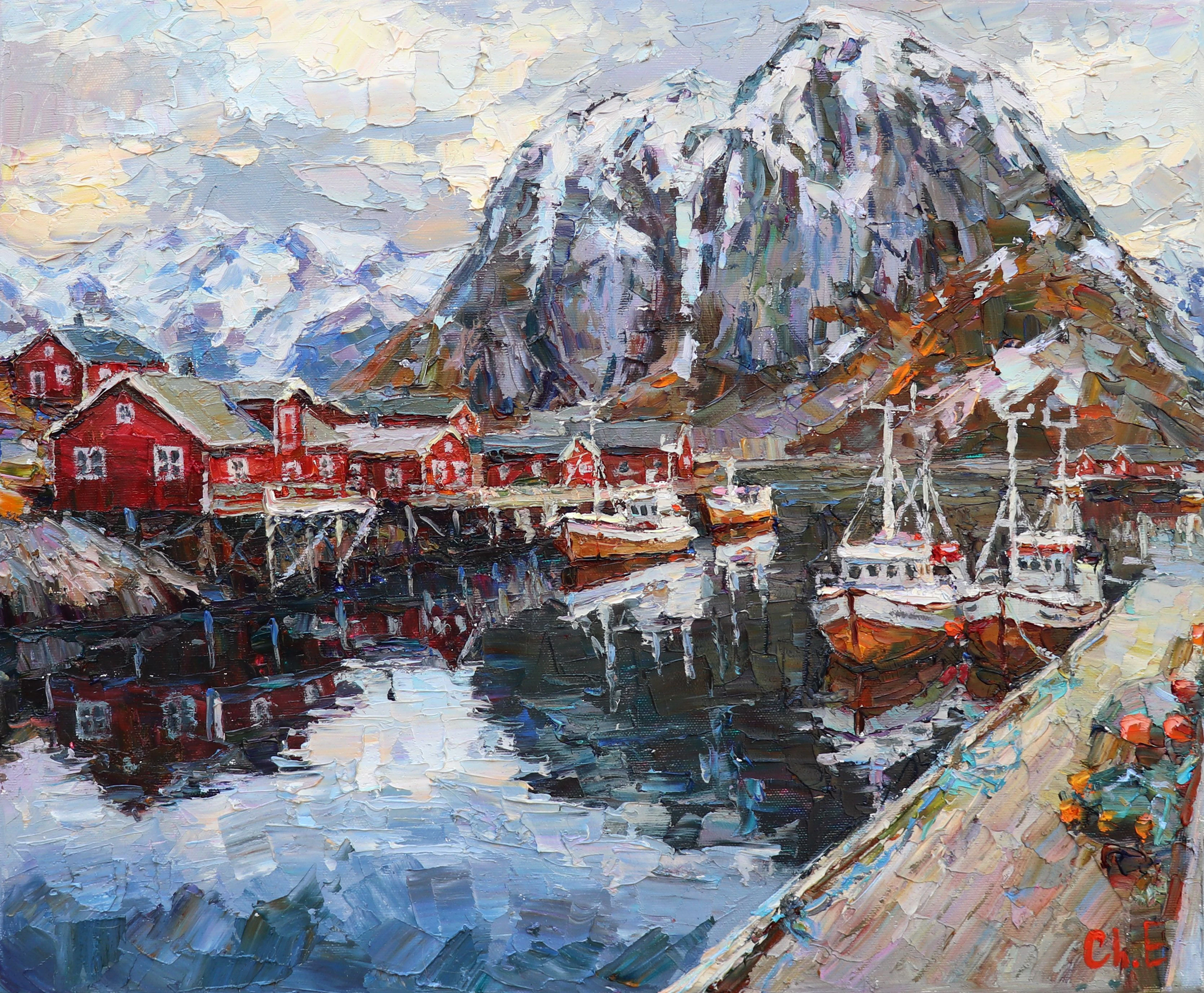 ""Fishing pier"" - Evgeny Chernyakovsky