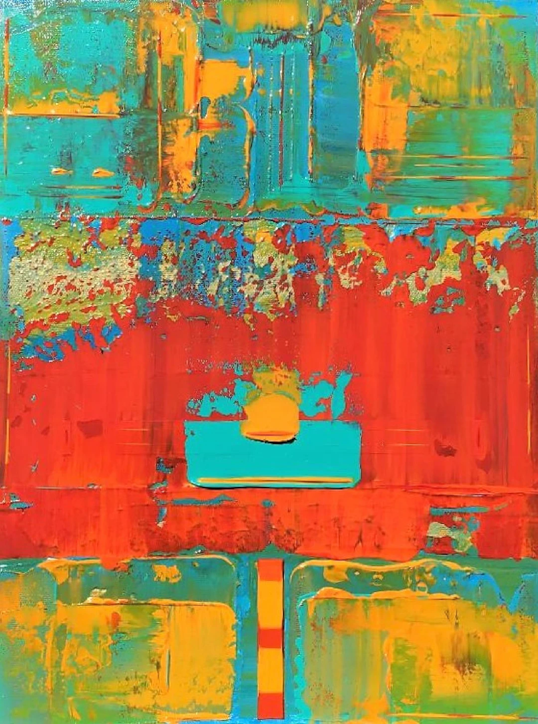 Orange Red Yellow Line Abstract - Robert Lynn