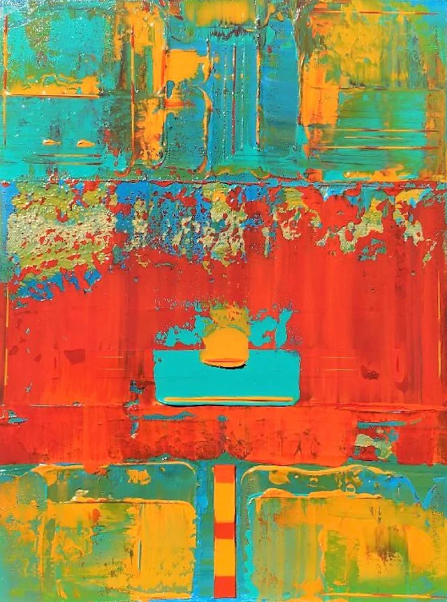 Orange Red Yellow Line Abstract - Robert Lynn
