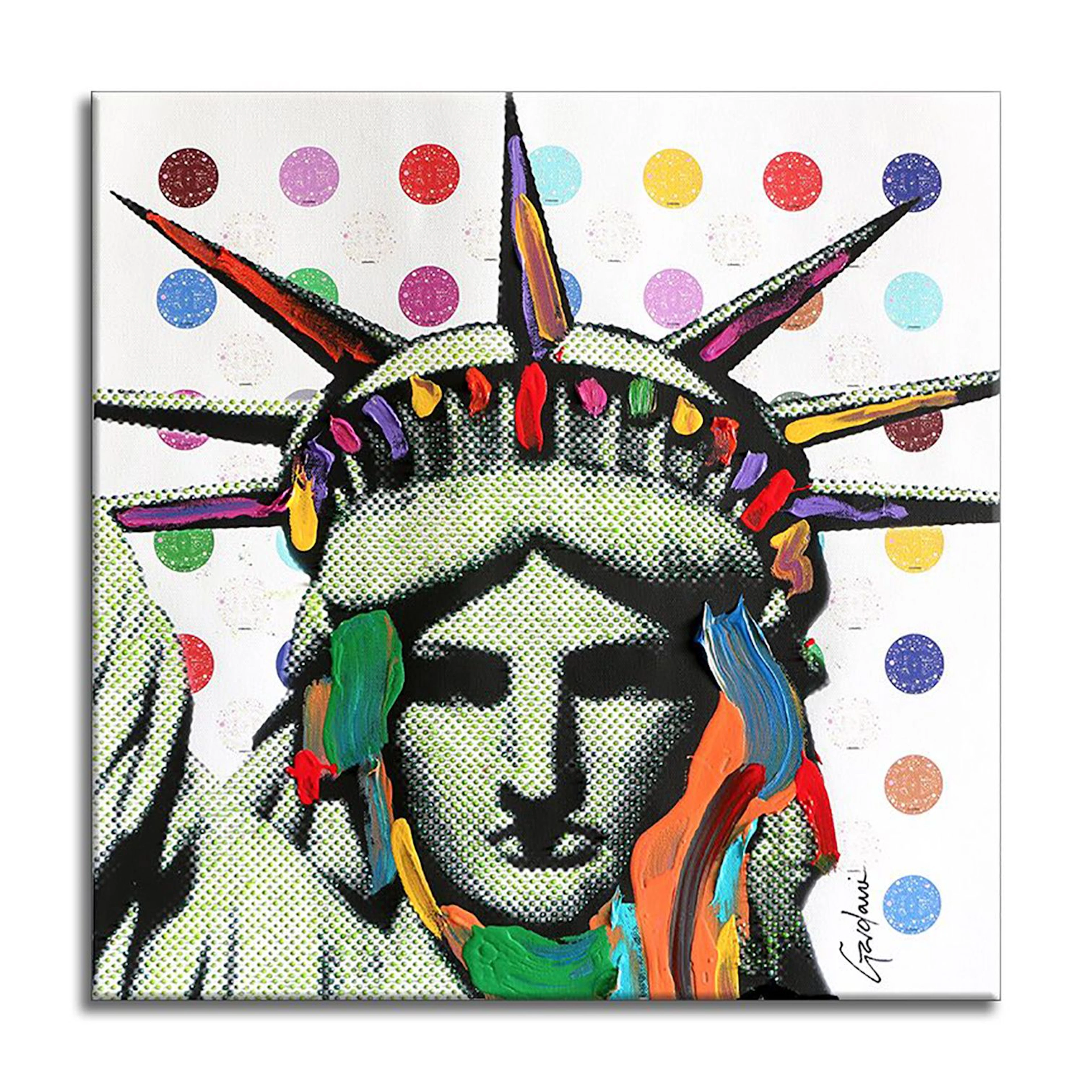 Liberty Underwater - Original Painting on Canvas - Gardani Art