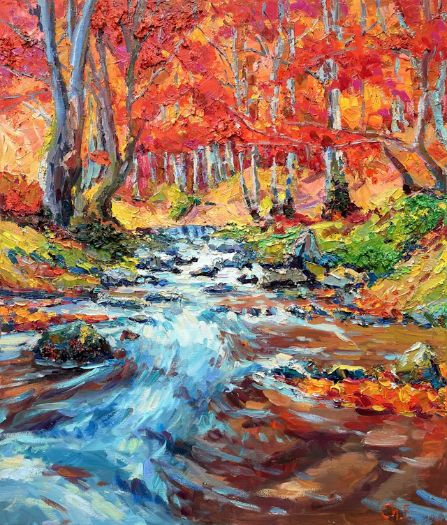 Autumn River - Evgeny Chernyakovsky