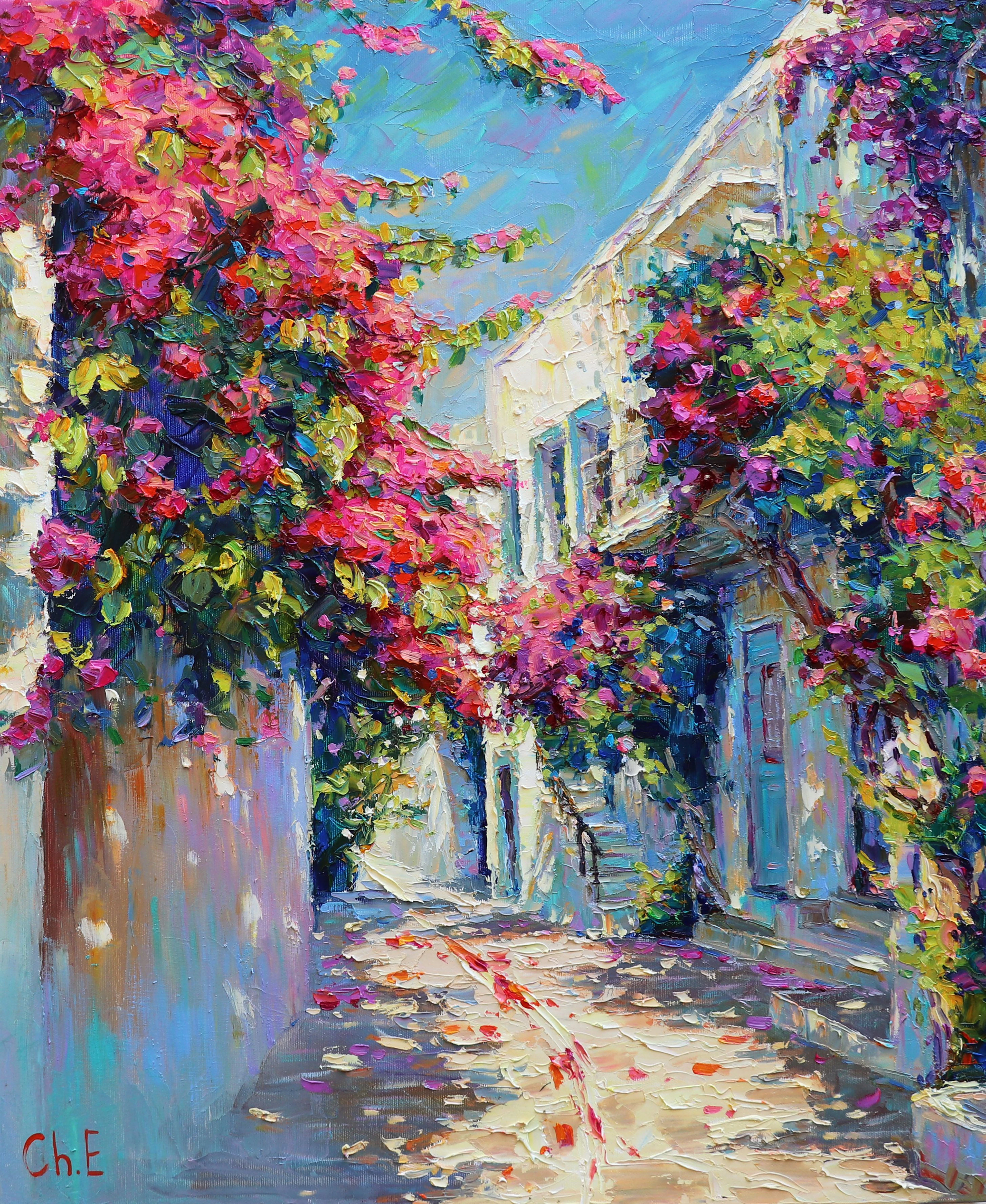 ""Courtyard in Flowers"" - Evgeny Chernyakovsky