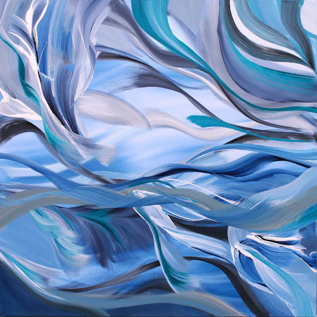 BEFORE SUNRISE ABSTRACT 100 X 100 cm - Susan Wooler