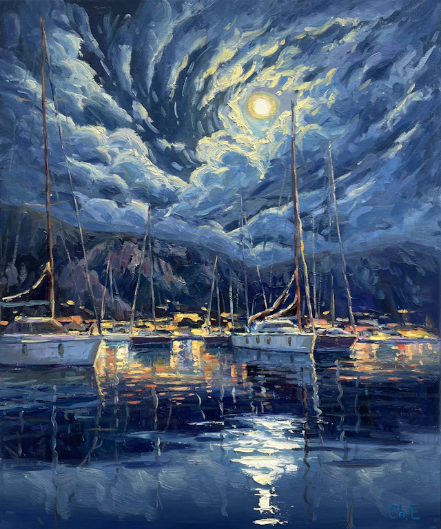 ""Moon Harbor"" - Evgeny Chernyakovsky