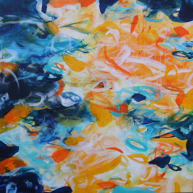 XXL DANCING IN THE MOONLIGHT 100 x 100 cm - Susan Wooler
