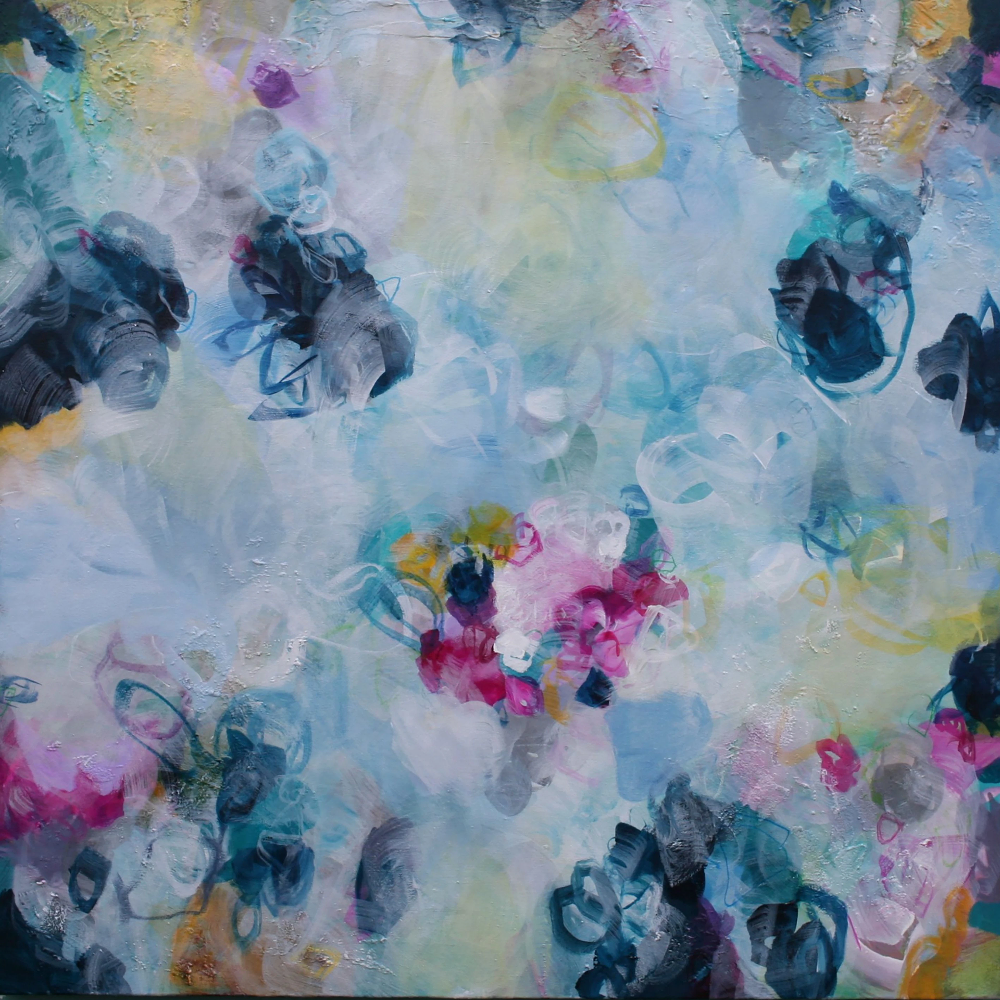XXL Petunia Blooms 100 x 100cm - Susan Wooler