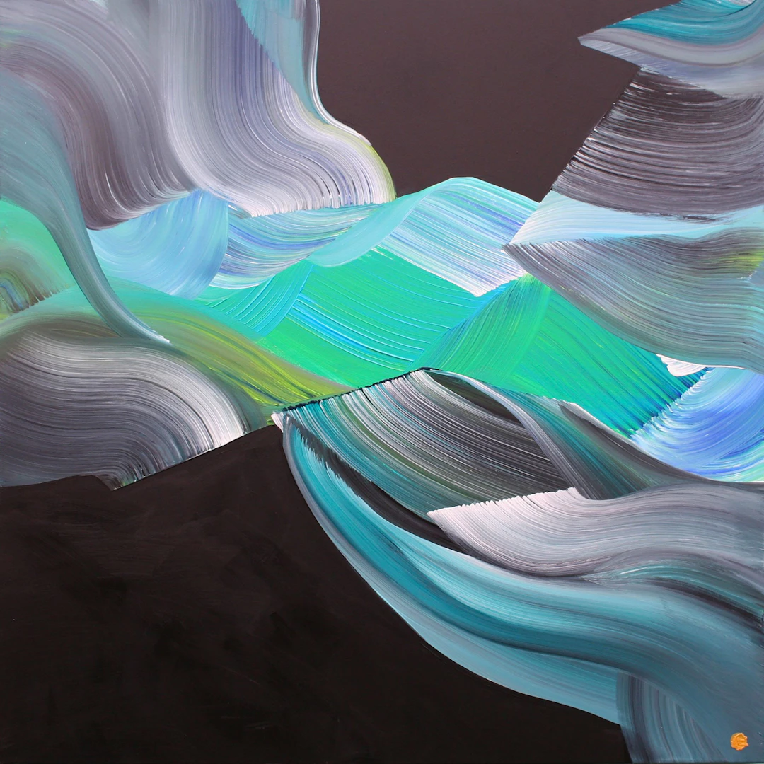 SEA COAST WAVES 100 X 100 CM - Susan Wooler