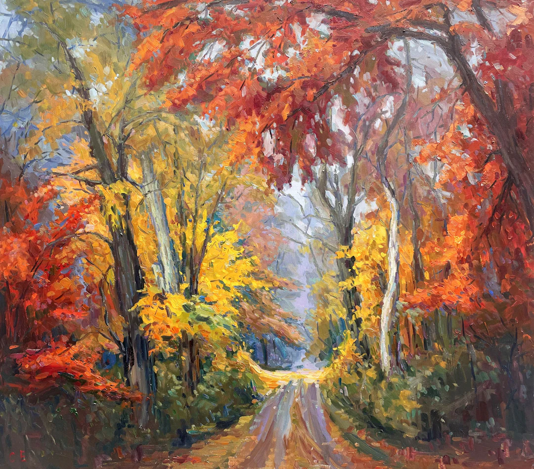 Autumn forest - Evgeny Chernyakovsky