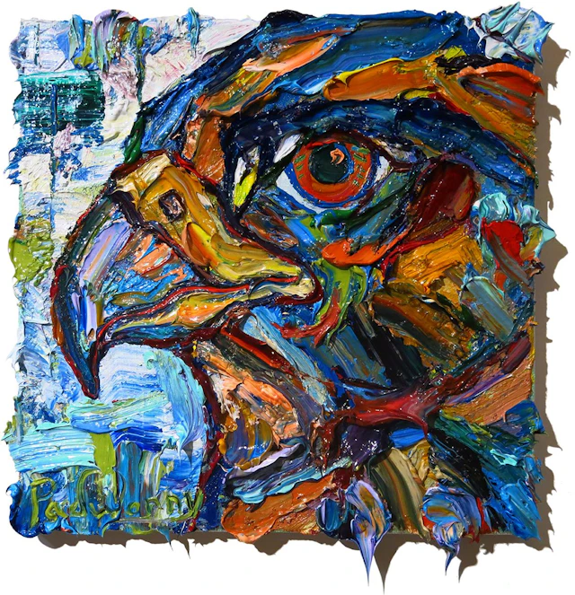 UNTITLED m1189 - Original oil painting bird - David Padworny