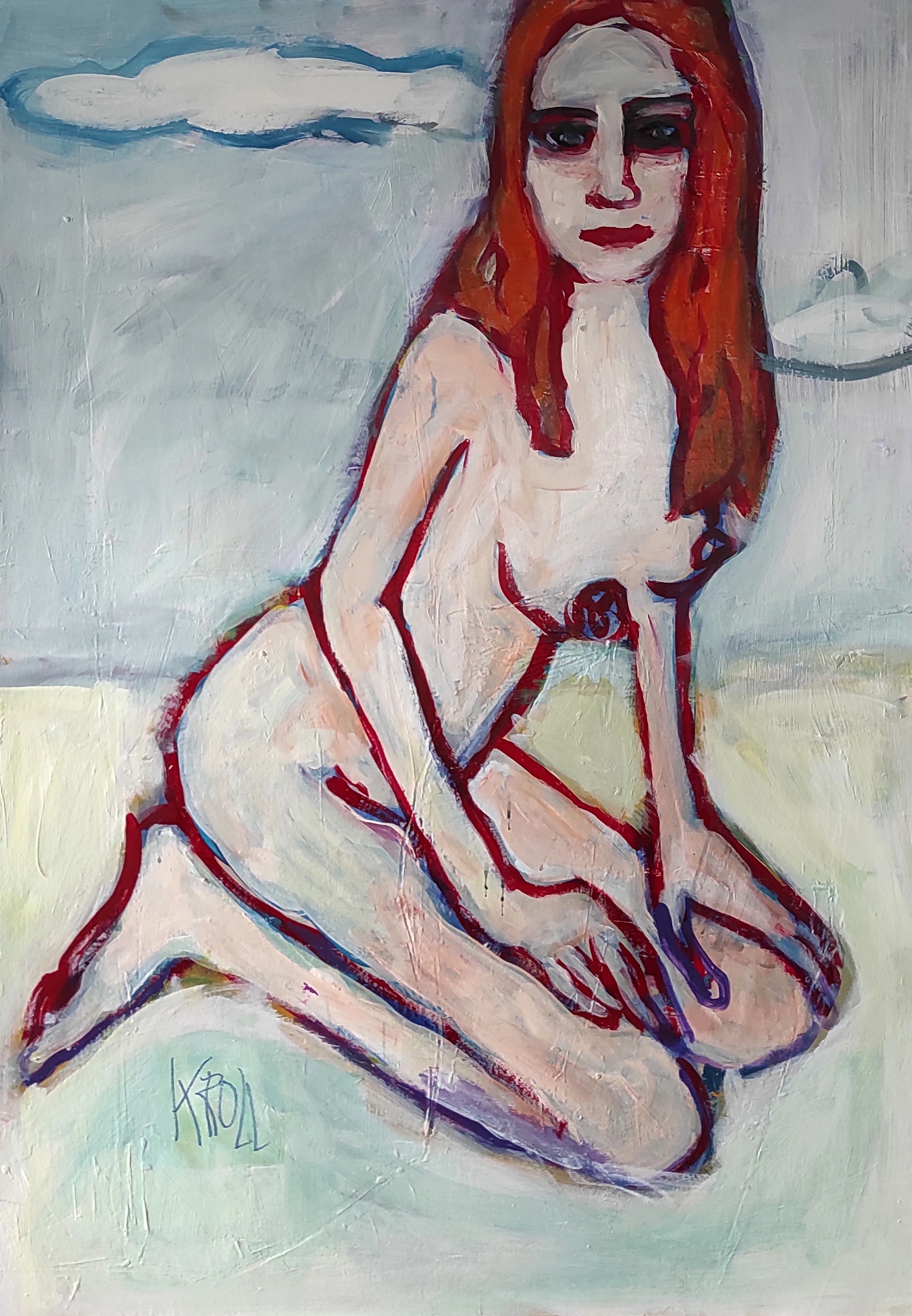 At the beach - Barbara Kroll