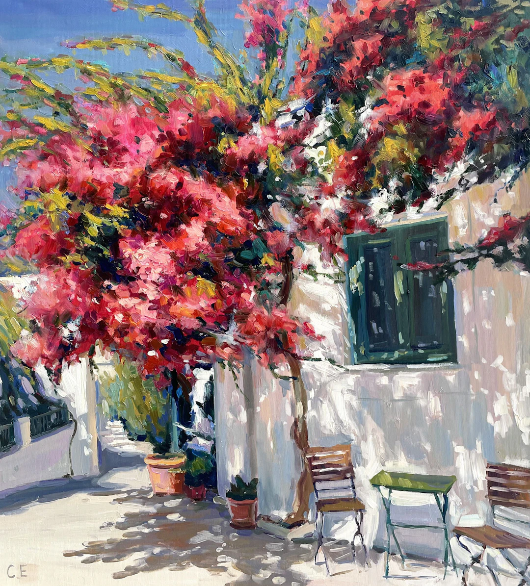 Blooming yard of Greece - Evgeny Chernyakovsky