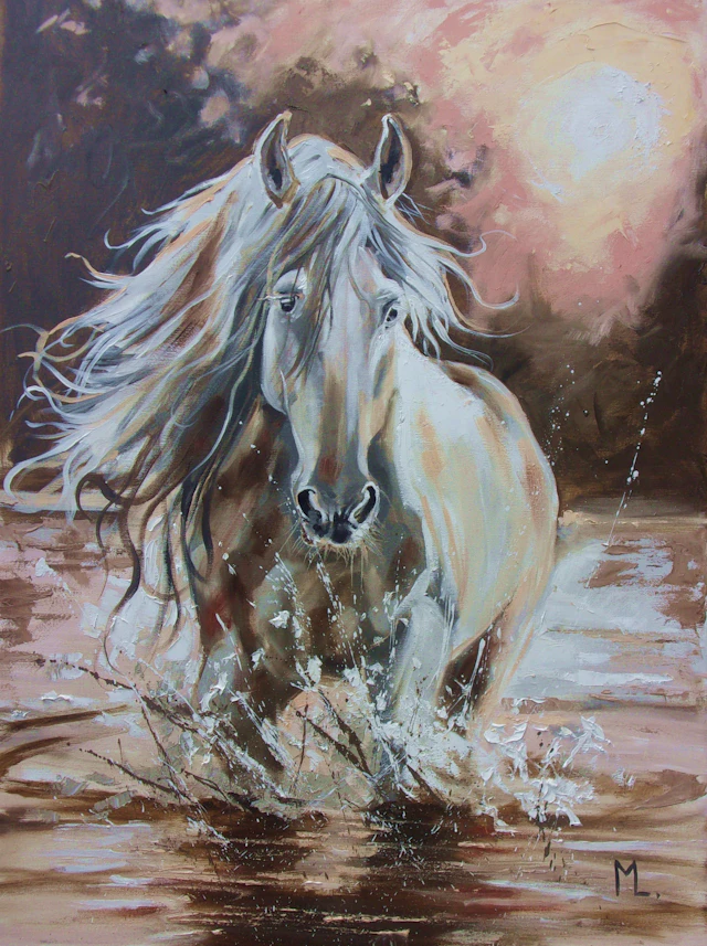 "" MORNING DREAM WHITE HORSE "" (2025) - Monika Luniak