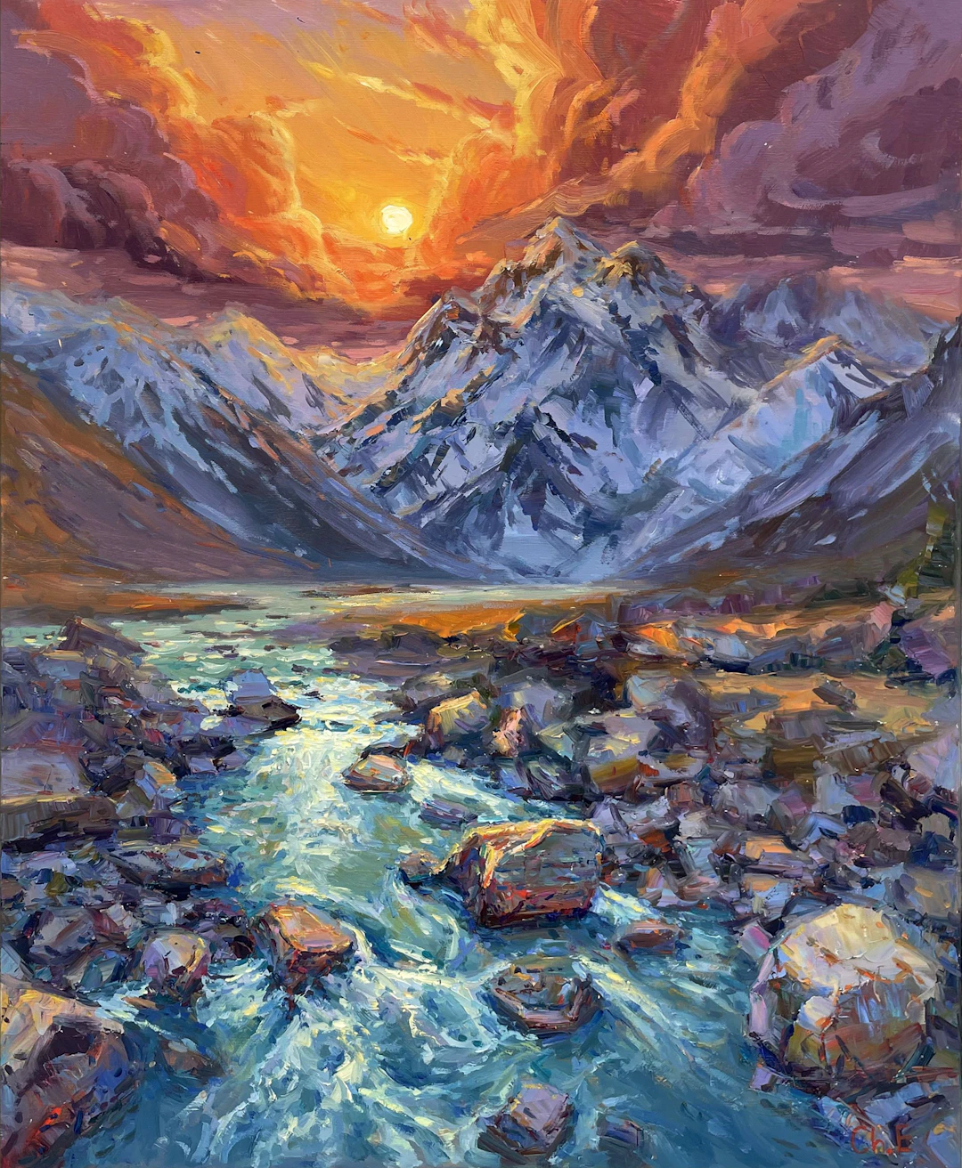 Evening Sunset - Evgeny Chernyakovsky