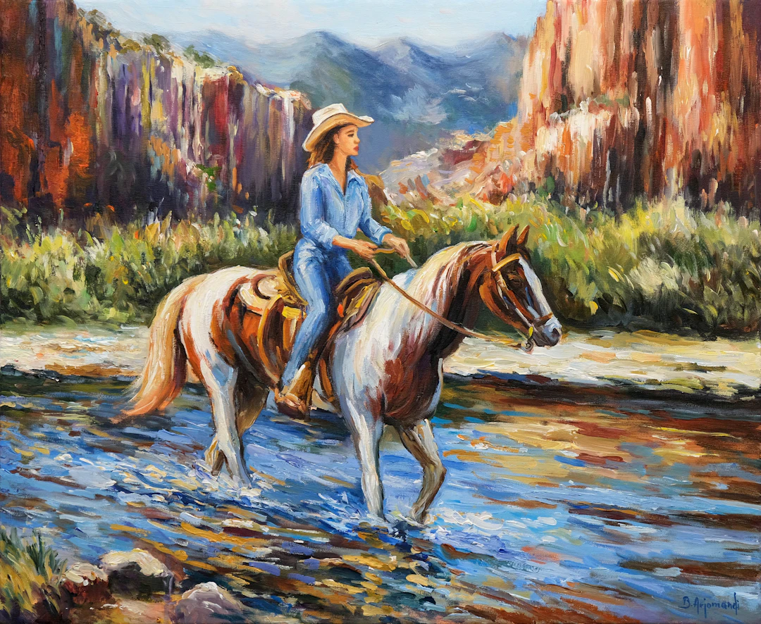 Cowgirl in the Canyon Light - Behshad Arjomandi