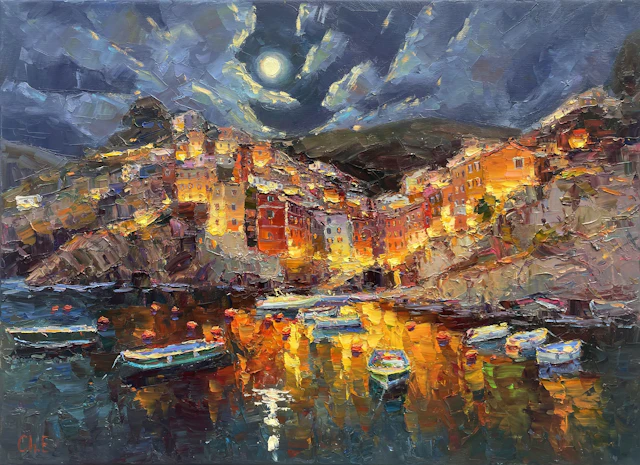 ""Night city"" - Evgeny Chernyakovsky