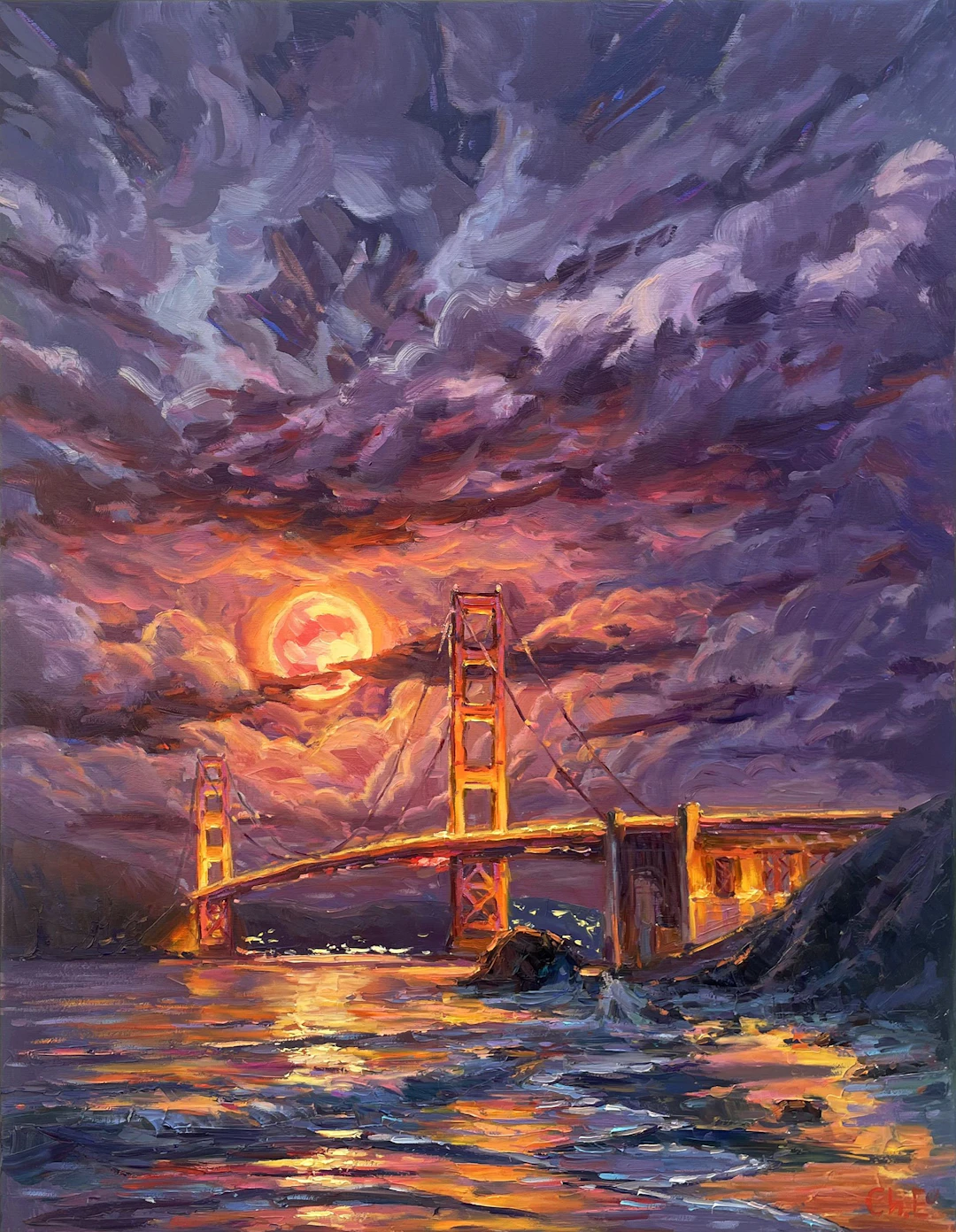 ""Moonlit Night"" - Evgeny Chernyakovsky
