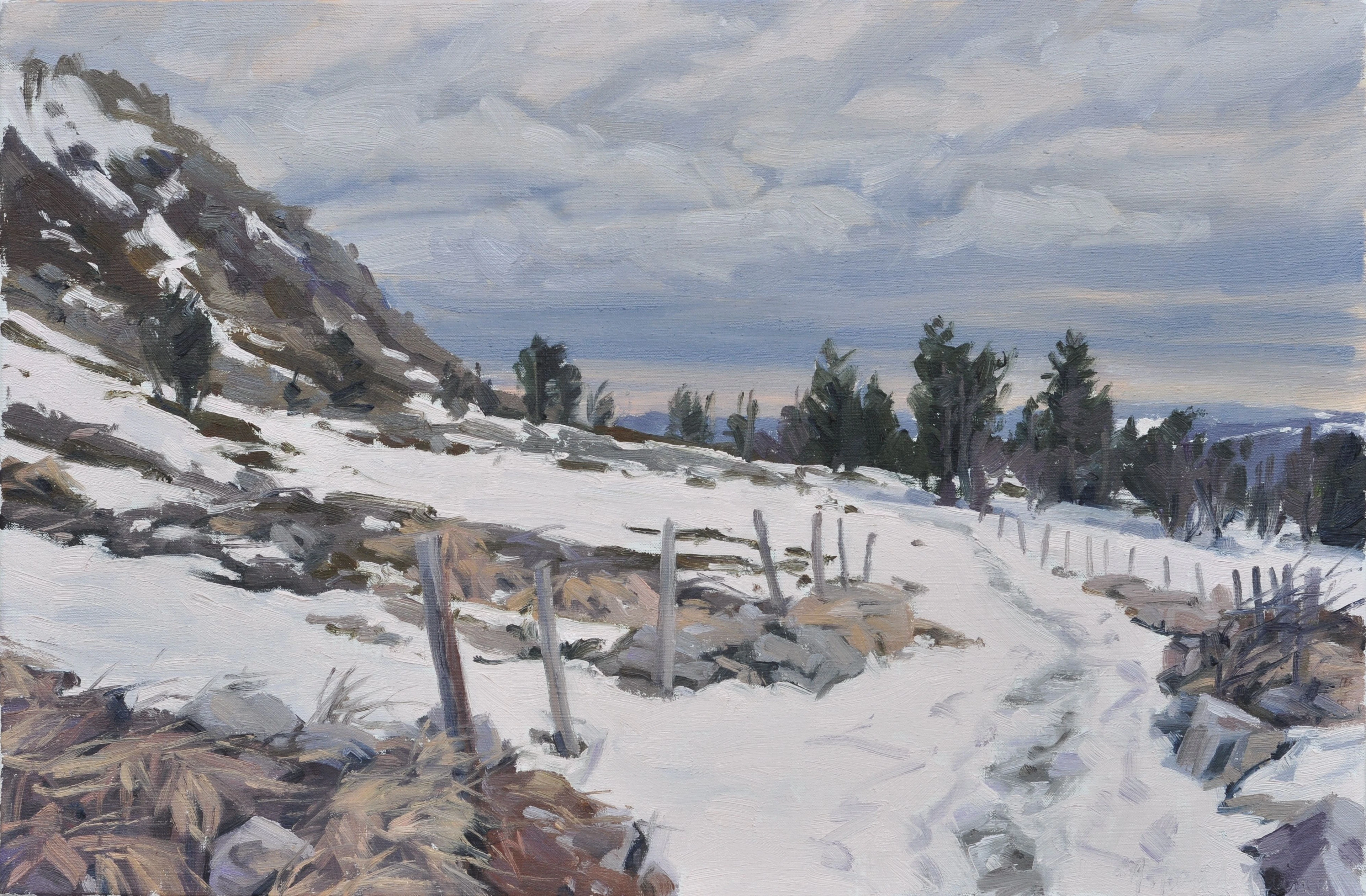 Winter light over the Mézenc - Anne Baudequin