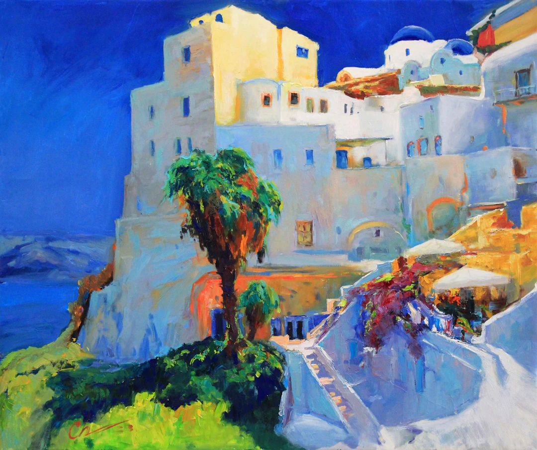 Santorini Greece seascape - Sergei Chernyakovsky