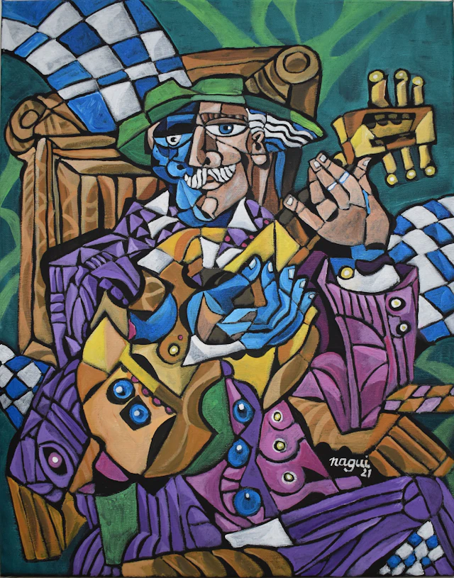 Guitarist in blue - NAGUI ACHAMALLAH