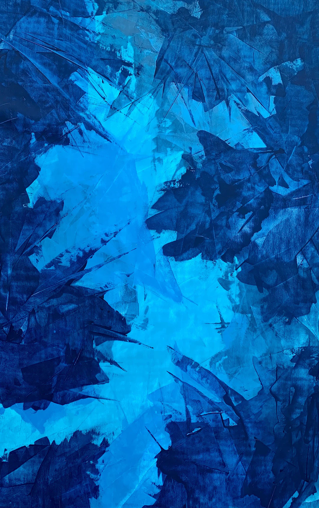 Beyond the sea. 1225 blue abstract - Anita Kaufmann