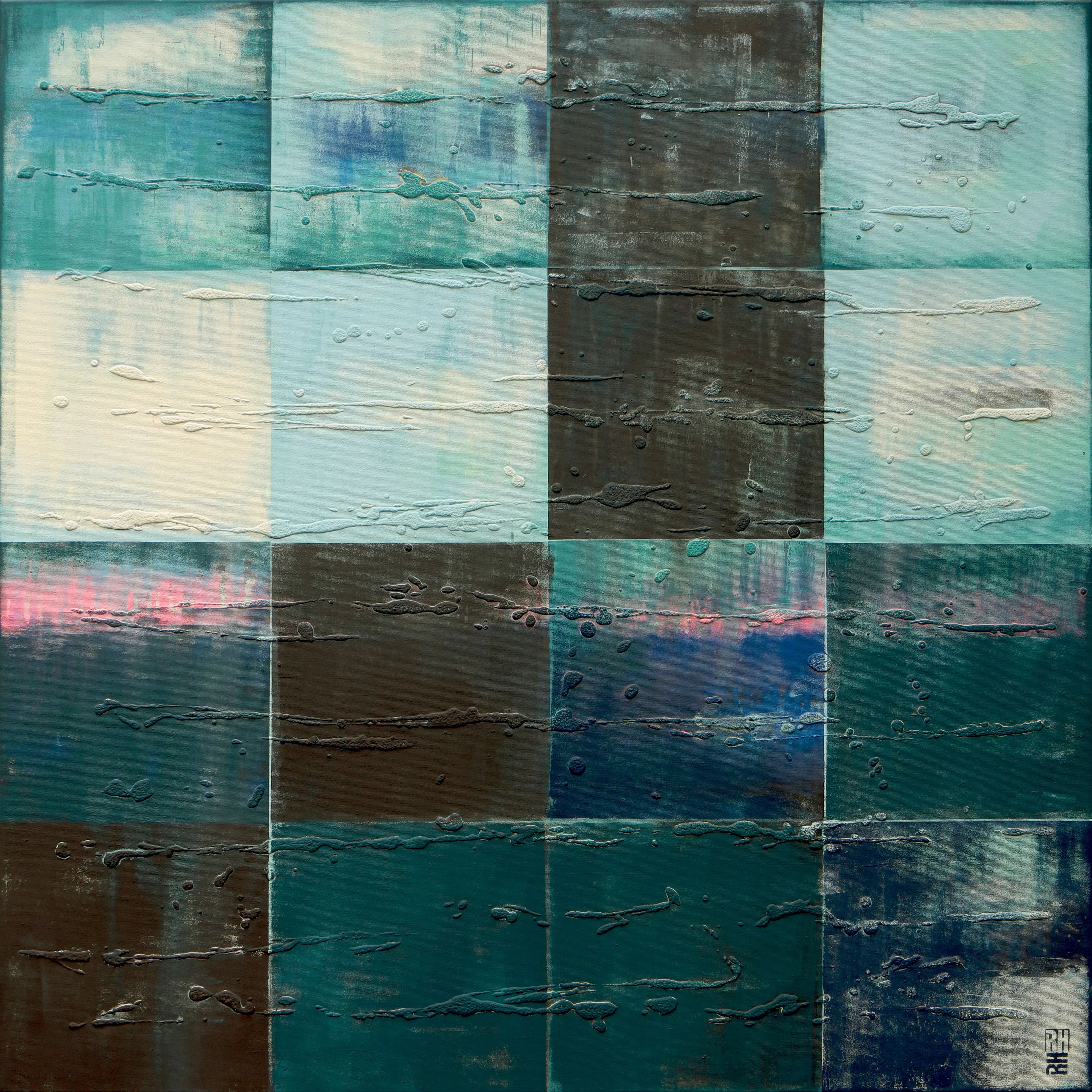Tiles blue & black XL - Ronald Hunter