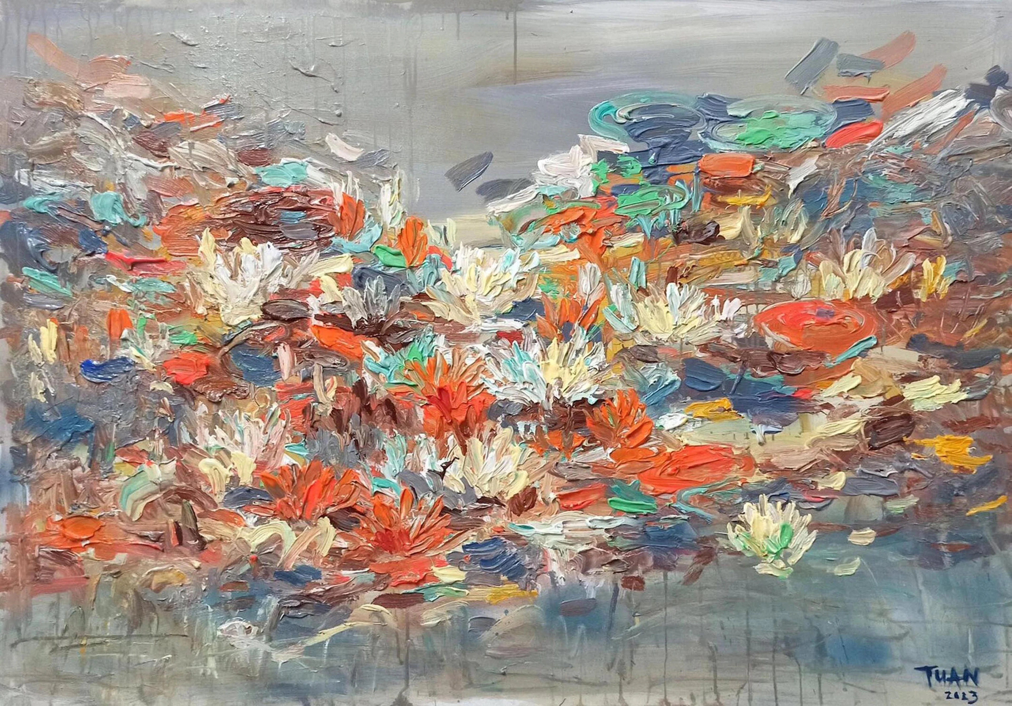 Lovers pond ( 80x120cm ) 2023 - LE ANH TUAN