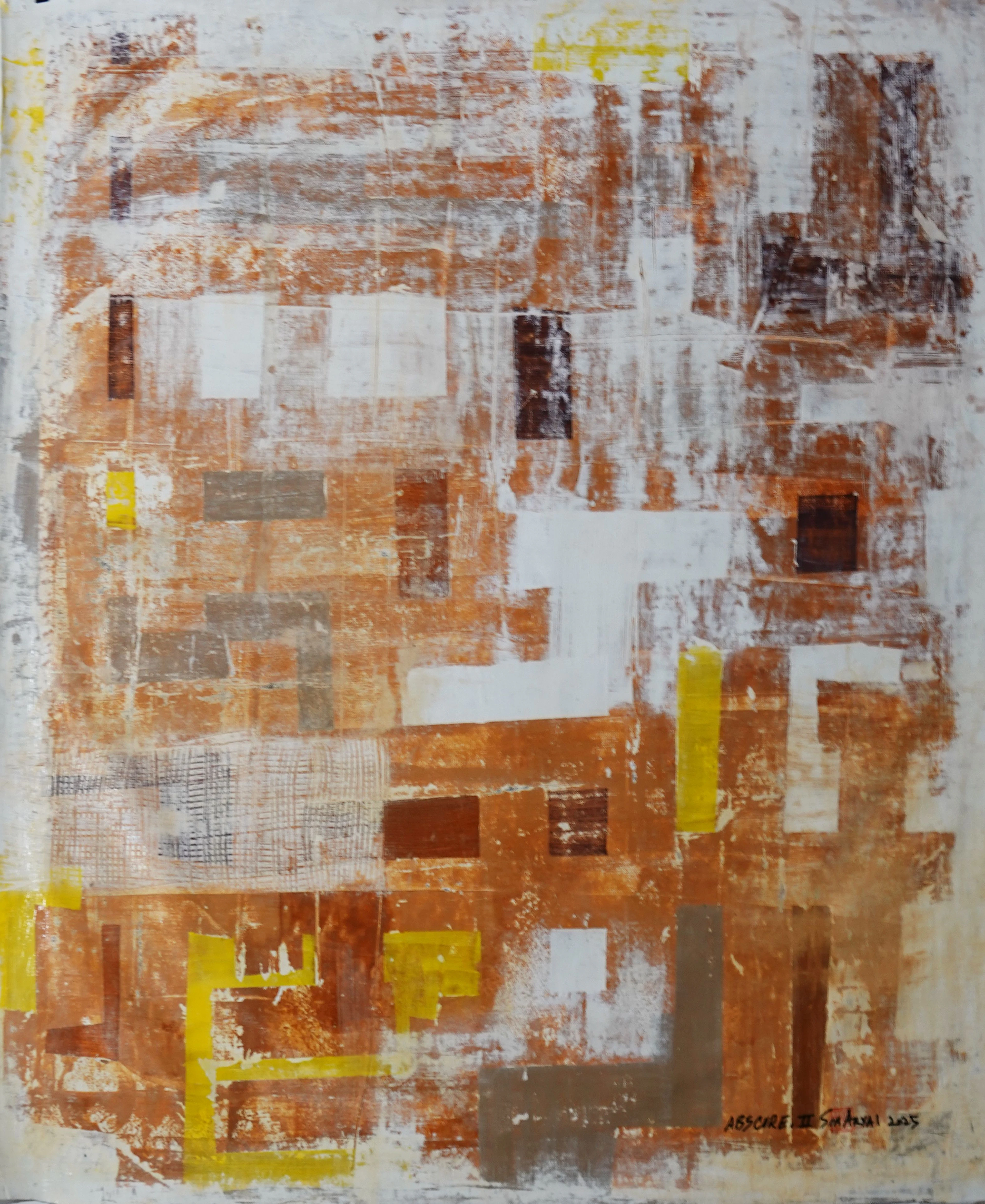 ABSCURE. II Shades of brown and yellow painting - Sia aryai