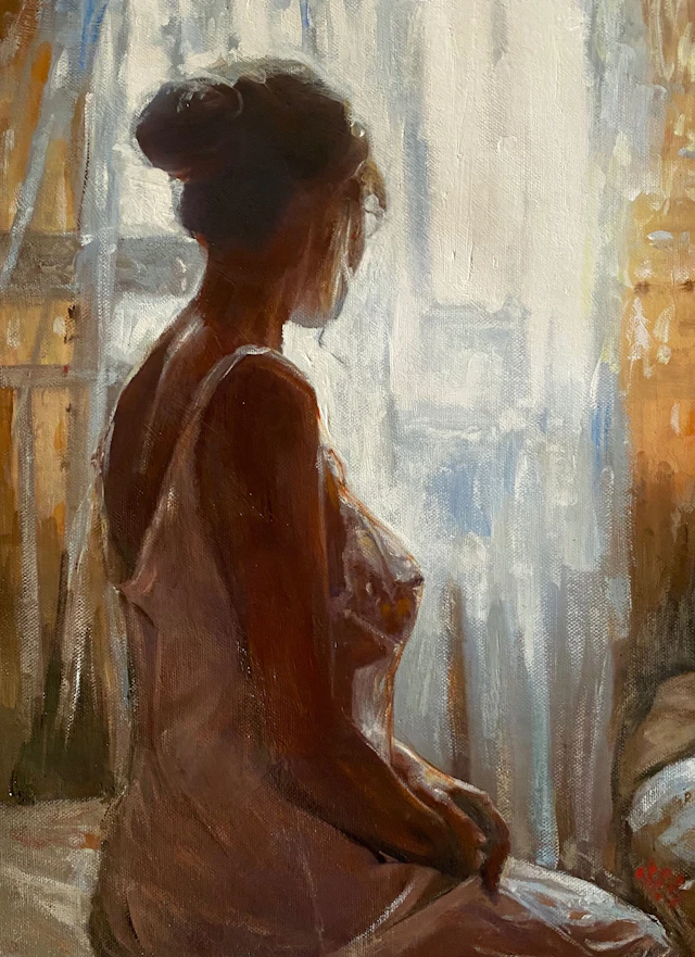 'Alone With Her Thoughts' - William Oxer F.R.S.A.