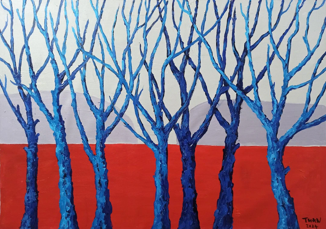 Blue trees landscape - LE ANH TUAN
