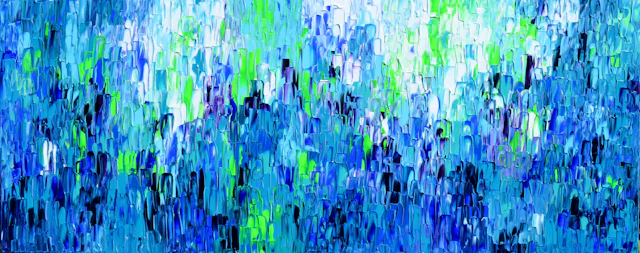 Relief Blue 36 - Large Abstract Ocean - Sea - SOOS TIBERIU